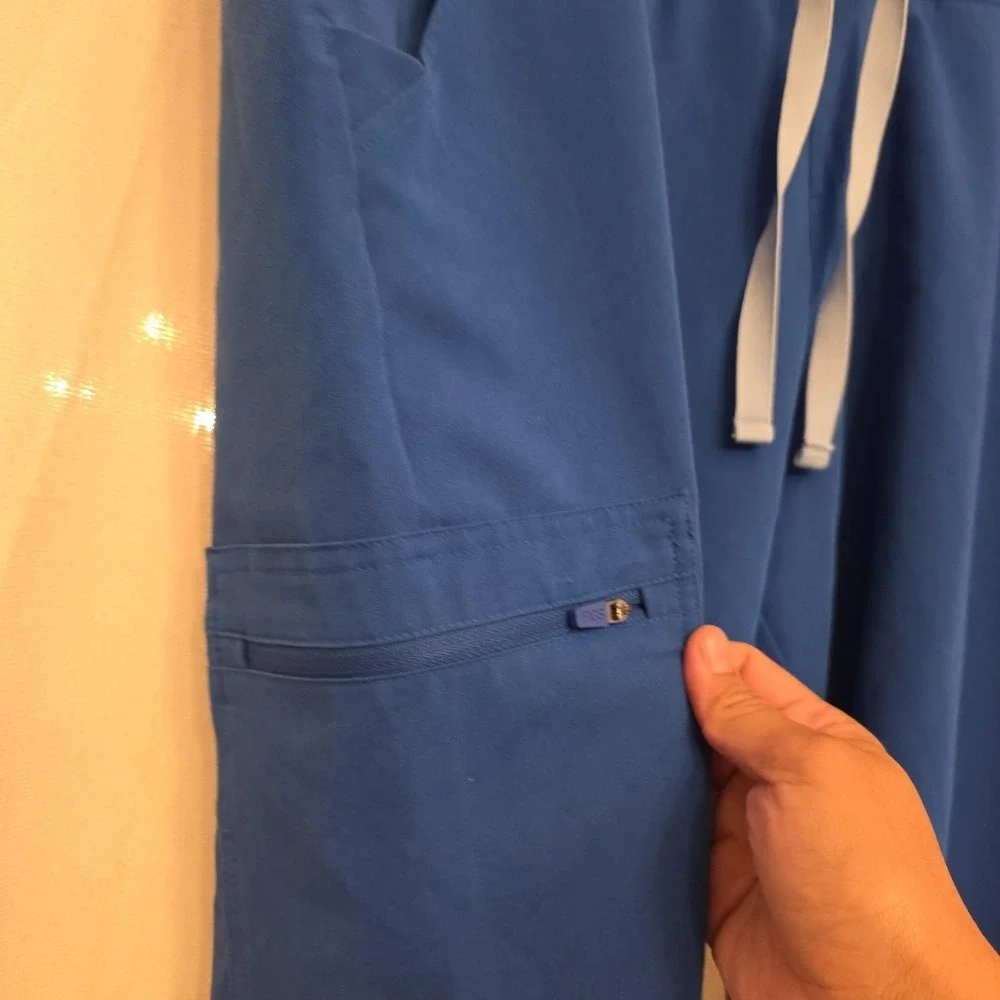 FIGS‎ Technical Collection Pants Mens XL Blue Jogger Scrub Elastic Waist Cargo